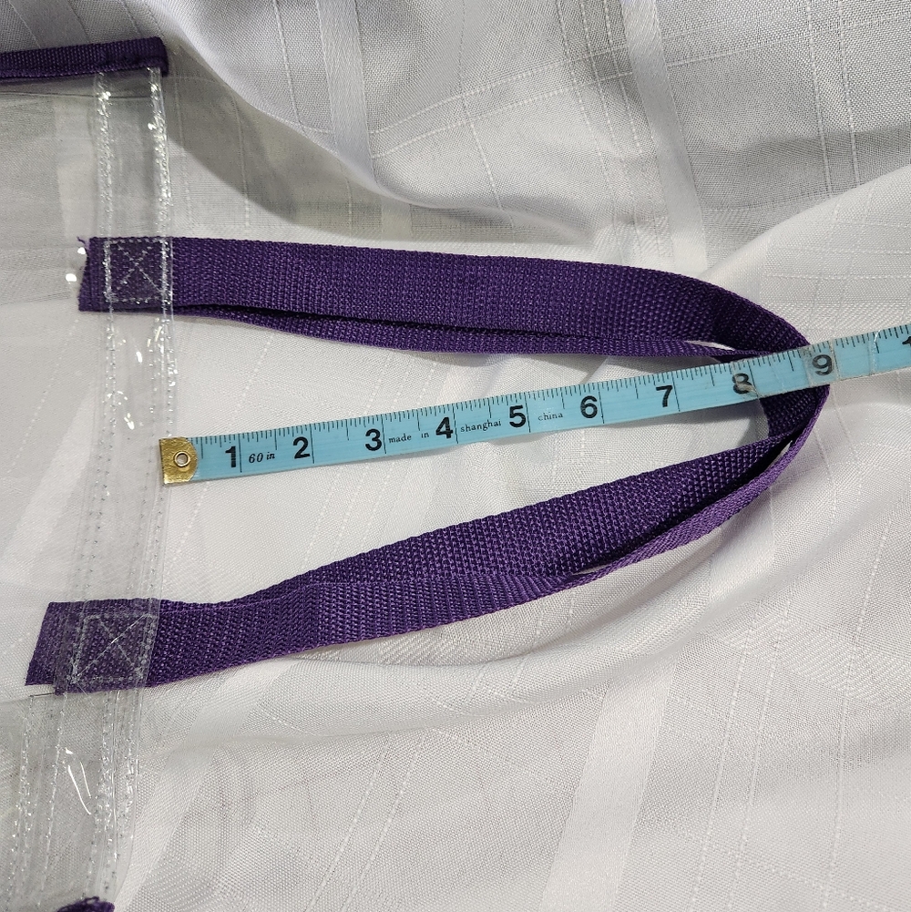 Clear Tote Bag with Purple Trim - Picture 6 of 7
